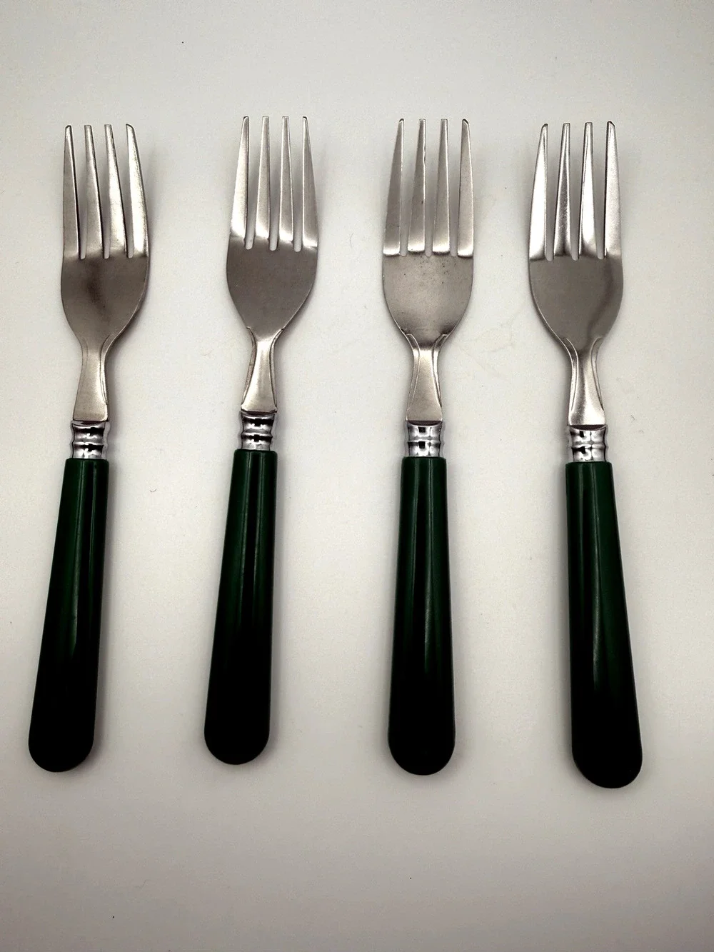 Gibson Sensations Forest Green Plastic Handle Salad Forks Set of 4 Replacement